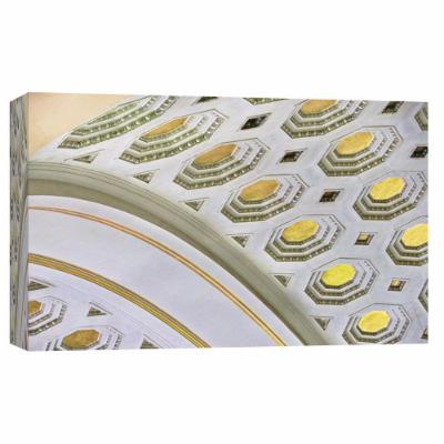 PTM Images 10 in. X 12 in. ''Union Station Ceiling Detail 8'' Printed Canvas Wall Art, Multicolored
