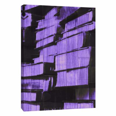 PTM Images 12 in. X 10 in. ''New Book - Purple'' Printed Canvas Wall Art, Multicolored
