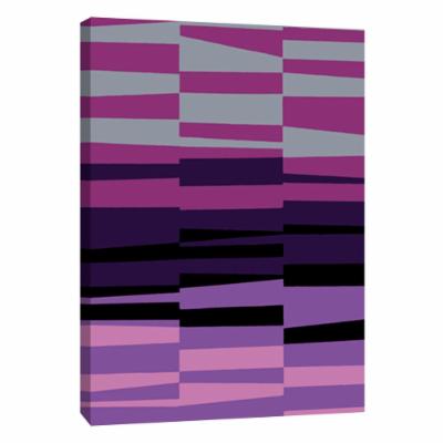 PTM Images 12 in. X 10 in. ''Monochrome Patterns 7 in Purple'' Printed Canvas Wall Art, Multicolored