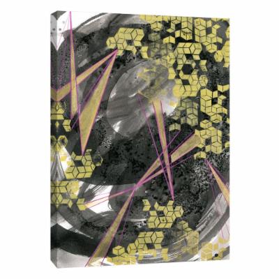 PTM Images 12 in. X 10 in. ''Golden Fractals 4'' Printed Canvas Wall Art, Multicolored