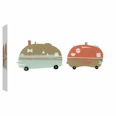 PTM Images 10 in. X 12 in. ''Happy Camping'' Printed Canvas Wall Art, Multicolored