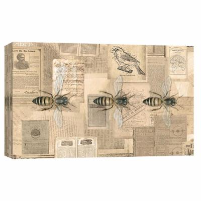 PTM Images 10 in. X 12 in. ''Academic Bee Illustration'' Printed Canvas Wall Art, Multicolored