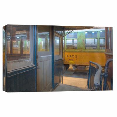 PTM Images 10 in. X 12 in. ''Los Angeles Railway Trolley, Circa 1911'' Printed Canvas Wall Art, Multicolored