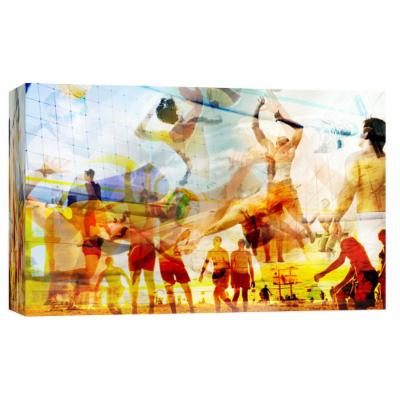 PTM Images 10 in. X 12 in. ''Beach Volleyball 2'' Printed Canvas Wall Art, Multicolored