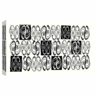 PTM Images 10 in. X 12 in. ''Stacked Mens Shoes'' Printed Canvas Wall Art, Multicolored