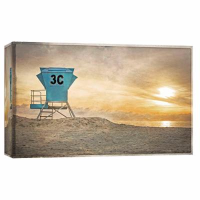 PTM Images 10 in. X 12 in. ''Life Guard Station'' Printed Canvas Wall Art, Multicolored