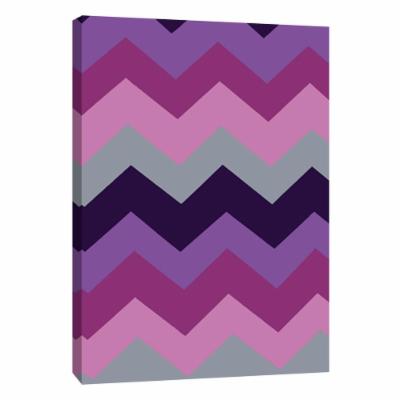 PTM Images 12 in. X 10 in. ''Monochrome Patterns 3 in Purple'' Printed Canvas Wall Art, Multicolored