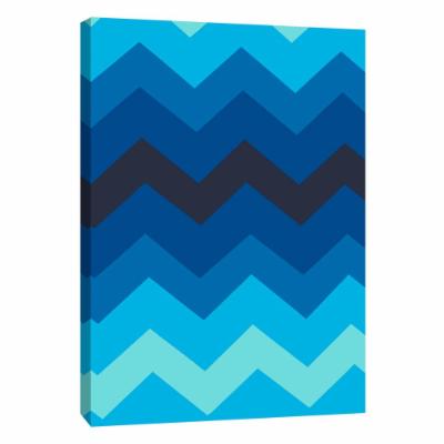 PTM Images 12 in. X 10 in. ''Monochrome Patterns 3 in Blue'' Printed Canvas Wall Art, Multicolored