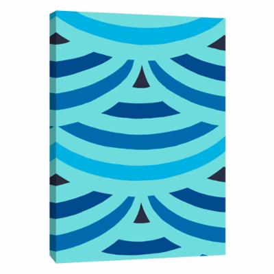 PTM Images 12 in. X 10 in. ''Monochrome Patterns 2 in Blue'' Printed Canvas Wall Art, Multicolored