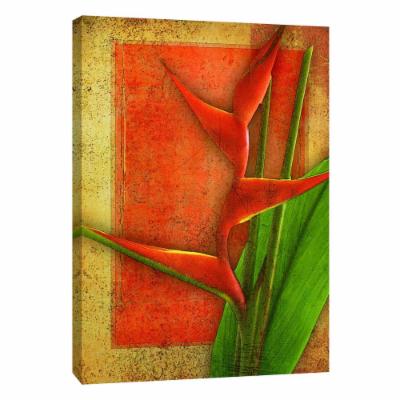 PTM Images 12 in. X 10 in. ''Heliconia'' Printed Canvas Wall Art, Multicolored