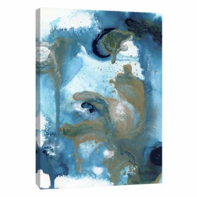 PTM Images 12 in. X 10 in. ''Topography Experiment 1'' Printed Canvas Wall Art, Multicolored