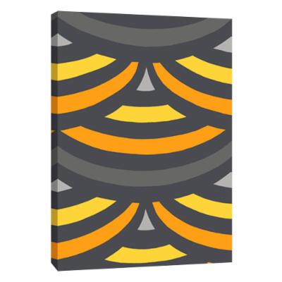 PTM Images 12 in. X 10 in. ''Monochrome Patterns 2 in Yellow'' Printed Canvas Wall Art, Multicolored