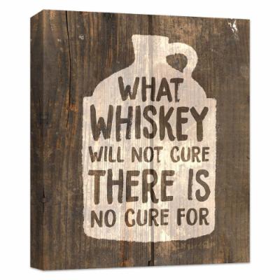 PTM Images 10 in. X 12 in. ''What Whiskey Cannot Cure, There Is No Cure for'' Canvas Wall Art, Multicolored
