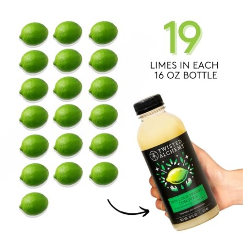 Twisted Alchemy Cold Pressed Persian Lime Juice – Hand Squeezed, All Natural, Non-GMO, No Sugar Added, Preservative Free – 16 Oz Bottle for Craft  thumbnail