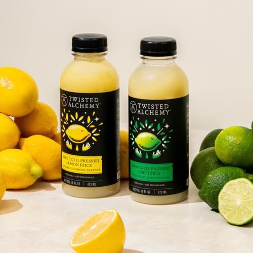 Twisted Alchemy Cold Pressed Persian Lime Juice – Hand Squeezed, All Natural, Non-GMO, No Sugar Added, Preservative Free – 16 Oz Bottle for Craft  thumbnail