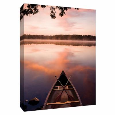 PTM Images 12 in. X 10 in. ''Lake at Dawn'' Canvas Wall Art, Multicolored