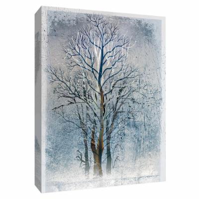 PTM Images 12 in. X 10 in. ''Silver Tree I'' by Canvas Wall Art, Multicolored