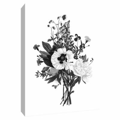 PTM Images 12 in. X 10 in. ''Botanical Black and White III'' Canvas Wall Art, Multicolored