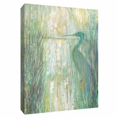 PTM Images 12 in. X 10 in. ''Morning Egret II'' Canvas Wall Art, Multicolored
