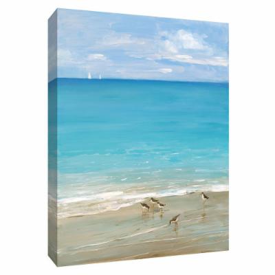 PTM Images 12 in. X 10 in. ''Sunday at the Shore II'' Canvas Wall Art, Multicolored