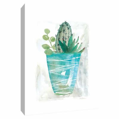 PTM Images 12 in. X 10 in. ''Summer Cactus'' Canvas Wall Art, Multicolored