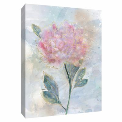 PTM Images 12 in. X 10 in. ''Stained Glass Peony'' Canvas Wall Art, Multicolored