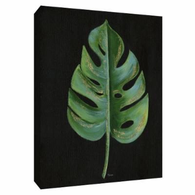 PTM Images 12 in. X 10 in. ''Midnight Philodendron'' by Canvas Wall Art, Multicolored