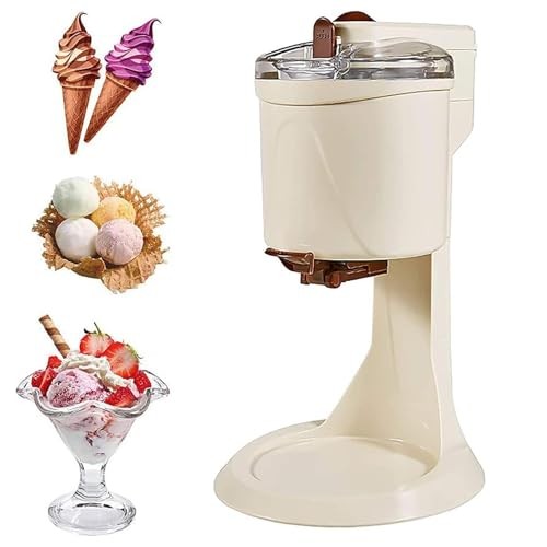 Soft Ice Cream Machine, Home Ice Cream Machine, Yogurt Ice Cream Machine for Quick DIY Cooking,Electric Peanut Butter Maker Machine, Easy to Clean, fo