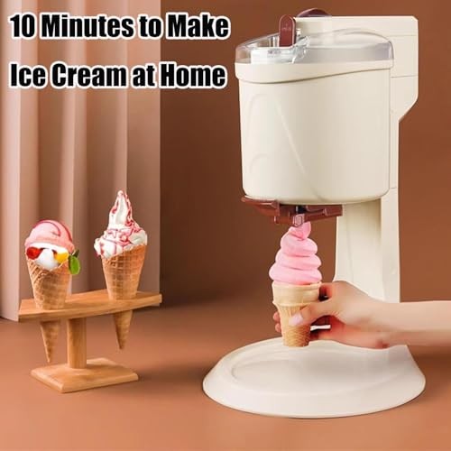 Soft Ice Cream Machine, Home Ice Cream Machine, Yogurt Ice Cream Machine for Quick DIY Cooking,Electric Peanut Butter Maker Machine, Easy to Clean, fo thumbnail