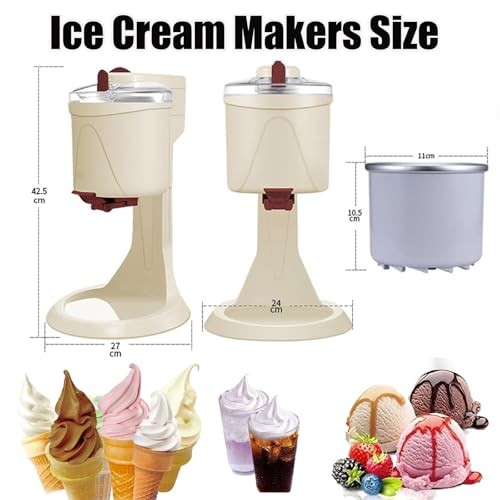 Soft Ice Cream Machine, Home Ice Cream Machine, Yogurt Ice Cream Machine for Quick DIY Cooking,Electric Peanut Butter Maker Machine, Easy to Clean, fo thumbnail