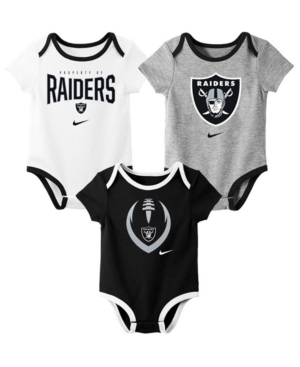 Nike Baby Las Vegas Raiders Icon 3 Pack Bodysuit Set