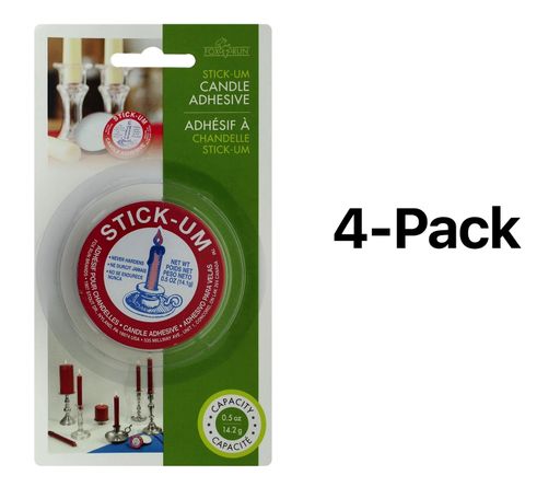 Fox Run Stick-Um Candle Adhesive - Net Weight 0.5 Oz (Pack of 4)