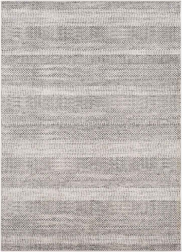 Nepali NPI-2313 2' X 3' Area Rug in Medium Gray/Black/Cream