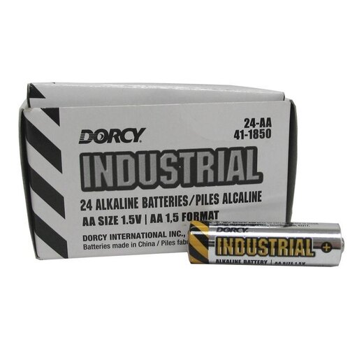 Dorcy International 41-1850 AA Industrial Alkaline Batteries, Pack of 24