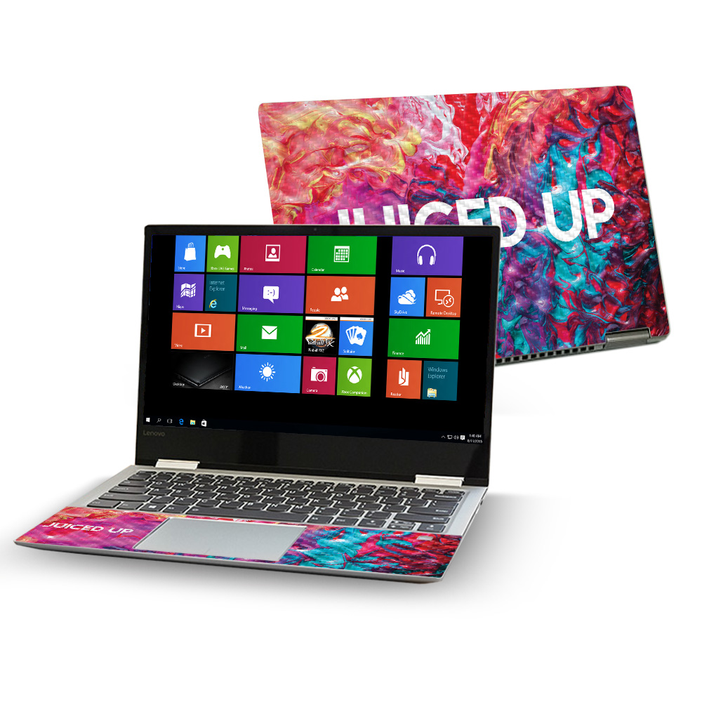 Carbon Fiber Skin Decal Wrap Compatible with Lenovo Yoga 720 13  (2017) Juiced up