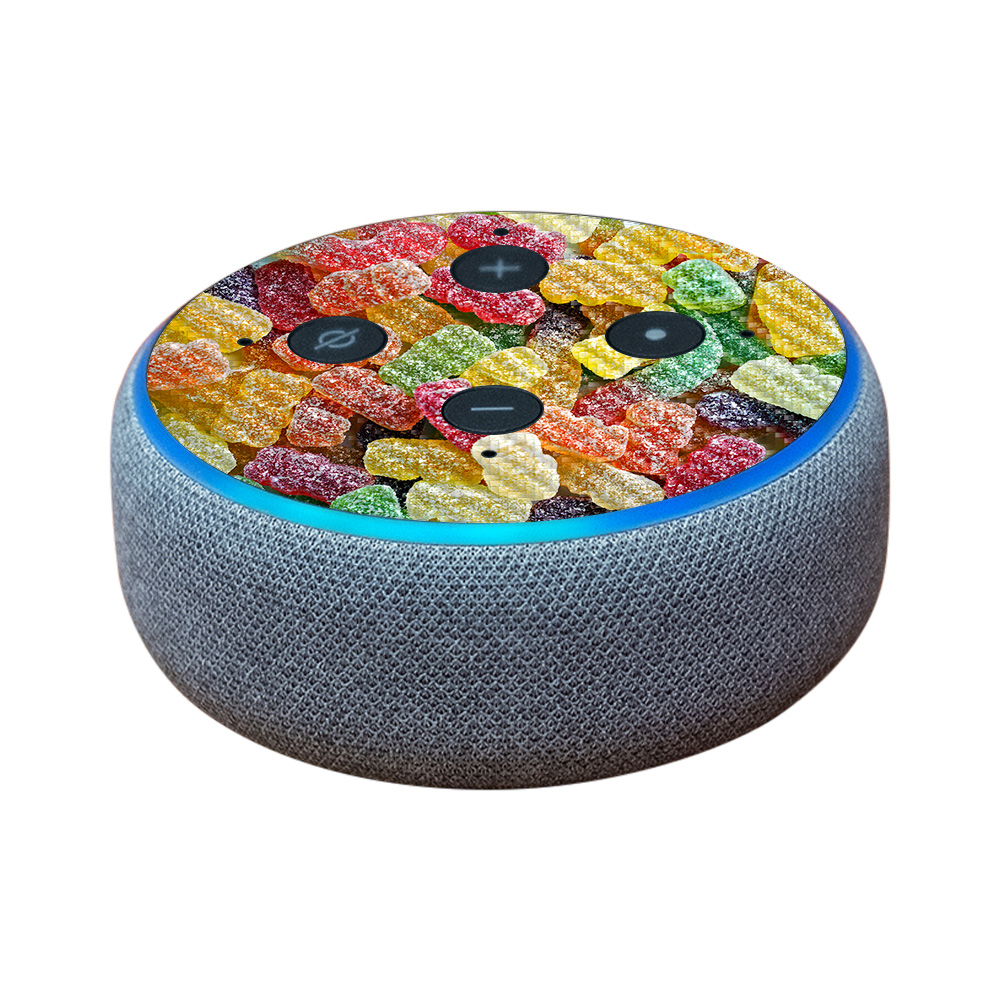 CF-AMEDOT3-Sour Candy Carbon Fiber Skin for Amazon Echo Dot 3rd Gen - Sour Candy