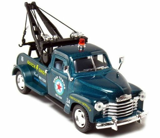 New Kinsmart 1953 Chevrolet 3100 Wrecker 1:38 Diecast Model Toy Tow Chevy GREEN