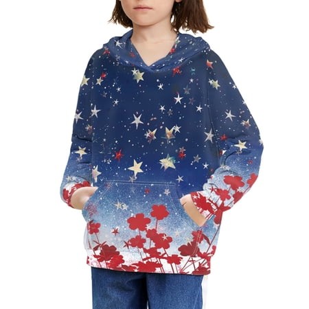 DISNIMO Star Christmas Hoodies for Kids Girls Preppy Hoodie Girls Pullover Hoodies Size 14-16 Girl Clothes Hoodies Kids Long Sleeve Sweatshirt for Chi