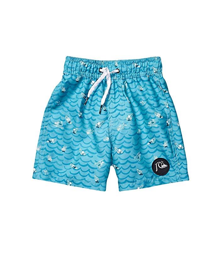 Quiksilver Kids Take a Wave Volley 14 Swim Shorts (Toddler/Little Kids) (Porcelain) Boy's Swimwear