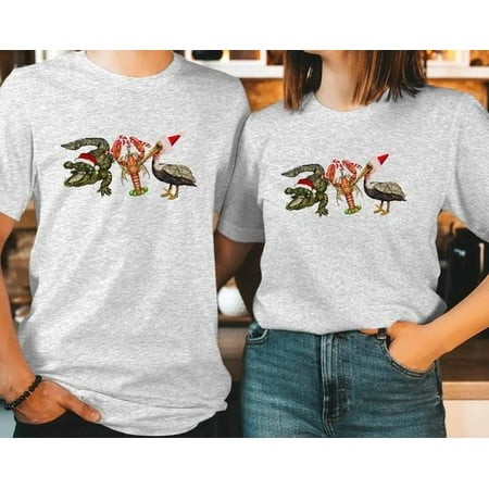 Gator Crawfish Pelican Shirt  Southern Tee  Louisiana   Coastal Critter Jumper Sweatshirt Hoodie 5325