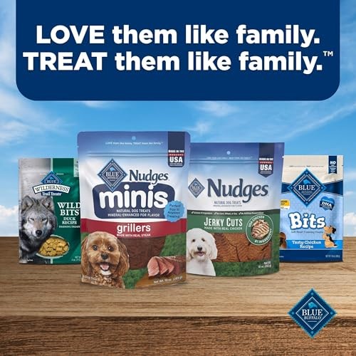 Blue Buffalo Nudges Minis Grillers Made with Real Steak, Natural Dog Treats Mineral-Enhanced for Flavor, 10 Oz. Bag thumbnail