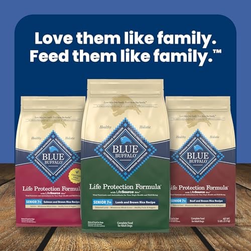 Blue Buffalo Life Protection Formula with LifeSource Bits, Senior 7+ Dry Dog Food, Lamb and Brown Rice Recipe, Natural Food for Dogs, 30 Lb. Bag thumbnail
