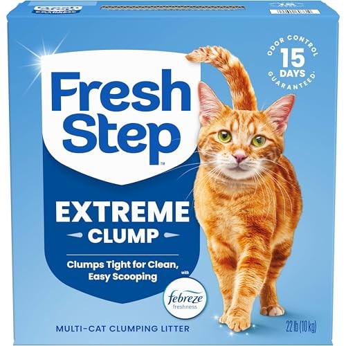 Fresh Step Extreme Clump Multi Cat Clumping Litter with Febreze Freshness  22 Lb