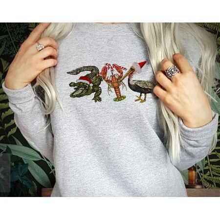 Gator Crawfish Pelican Sweatshirt  Coastal Jumper  Southern Beach Crewneck Sweater S-5325  Sweatshirt Size S-5Xl