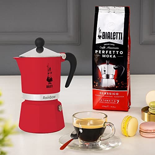 Bialetti Moka Express Rainbow (Red, 3 Cups) thumbnail