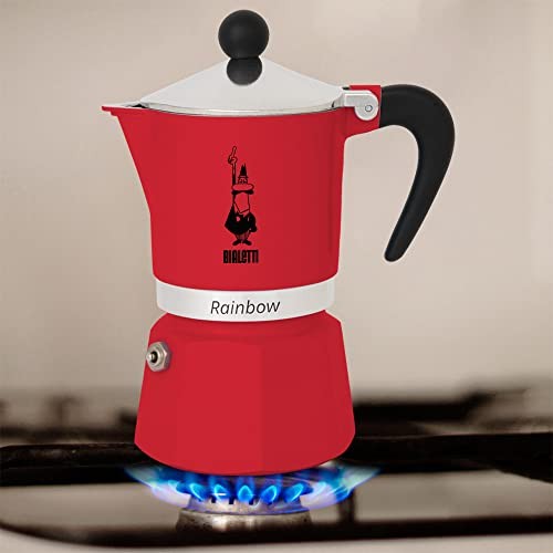 Bialetti Moka Express Rainbow (Red, 3 Cups) thumbnail