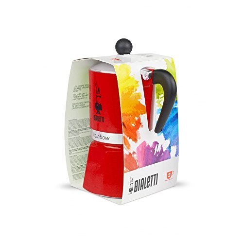Bialetti Moka Express Rainbow (Red, 3 Cups) thumbnail