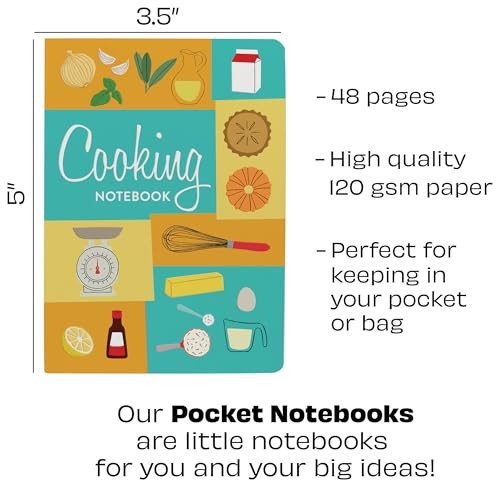 The Unemployed Philosophers Guild Cooking Notebook - Passport Sized Mini Pocket Journal, 3.5