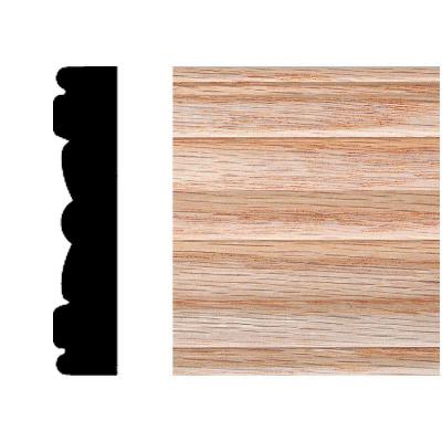 HOUSE of FARA 5/8 in. X 3 in. X 7 Ft. Oak Wood Victorian Fluted Casing Moulding, Natural thumbnail
