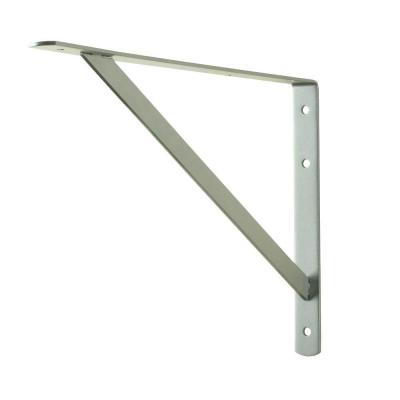 16 in. X 10 in. Satin Nickel Heavy-Duty Shelf Bracket thumbnail